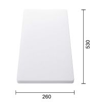 Vorschau: Blanco Schneidbrett aus Kunststoff 53x26cm, weiß