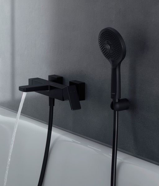 Duravit Manhattan Einhebel-Wannenmischer Aufputz eckig, schwarz MH523000004