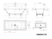Vorschau: Kaldewei Conoduo Rechteck Badewanne 200x100cm Mod.735
