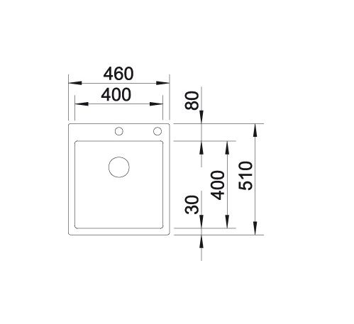 Blanco Claron 400-IF/A Edelstahlspüle mit Ablauffernbedienung PushControl®, edelstahl Durinox®