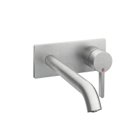 KWC BEVO Einhebel-Waschtischarmatur Unterputz, brushed steel 124619
