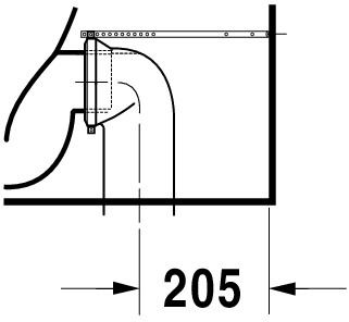 Duravit Starck 3 Stand-WC für Kombination, Tiefspüler 42x74cm, HygieneGlaze, weiß