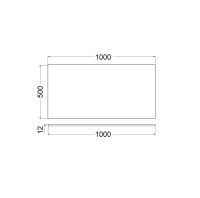 Vorschau: Kludi ICOS Deckplatte 100x50cm für Waschtischunterschrank, teal blue matt