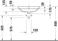 Vorschau: Duravit Duravit No.1 Einbauwaschtisch rechteckig 54,5x43,5cm, mit Hahnloch, mit Überlauf, weiß 03555500272