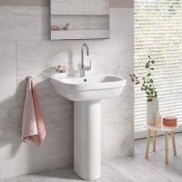 Vorschau: Grohe Euro Keramik Waschtisch 60x48cm, weiß