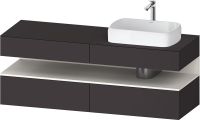 Vorschau: Duravit Qatego Unterschrank für Aufsatzbecken 160x55cm in graphit supermatt Antifingerprint, mit offenem Fach in weiß supermatt Antifingerprint, Ausschnitt rechts QA4778