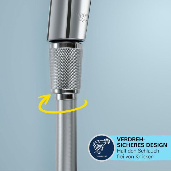 Grohe VitalioFlex Silver Brauseschlauch mit TwistStop 1,25m, chrom