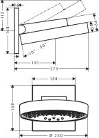 Vorschau: Hansgrohe Rainfinity Kopfbrause 250 3jet mit Wandanschluss