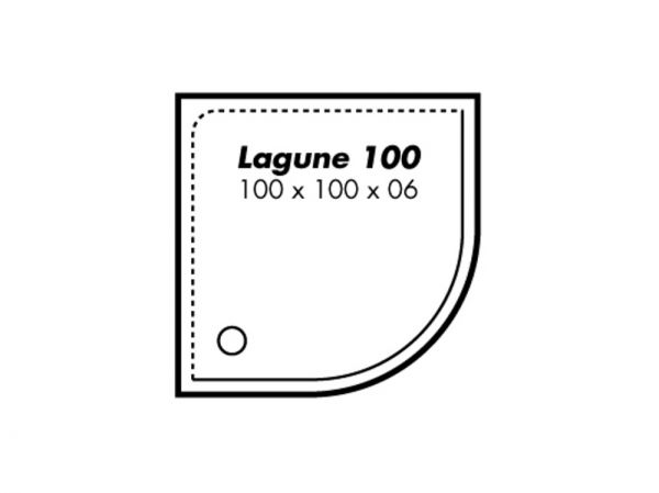 Polypex LAGUNE 100 Viertelkreis-Duschwanne 100x100x6cm