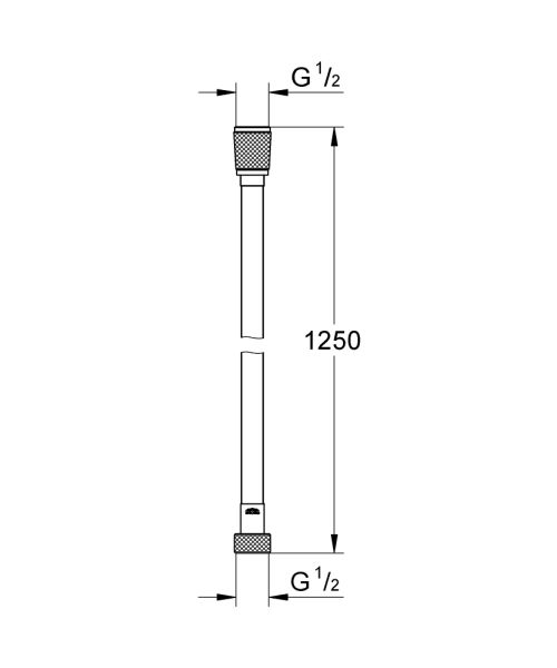 Grohe VitalioFlex Silver Brauseschlauch mit TwistStop 1,25m, chrom