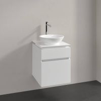 Villeroy&Boch Legato Waschtischunterschrank 45x50cm für Aufsatzwaschtisch, 2 Auszug glossy white B56600DH