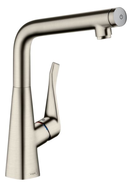 Hansgrohe Metris Select M71 Spültischmischer 320 Eco 1jet, edelstahl-optik 14785800