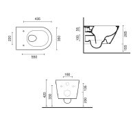 Vorschau: Catalano Zero Glassy Wand-WC newflush, Tiefspüler, spülrandlos, 55x35cm, CATAglaze+ VS55RZE