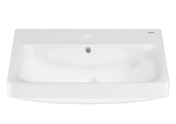 Grohe Euro Keramik Waschtisch 60cm, Hahnloch & Überlauf, weiß