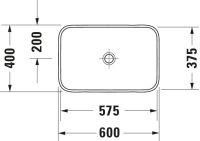 Vorschau: Duravit Happy D.2 Plus Aufsatzbecken 60x40cm anthrazit