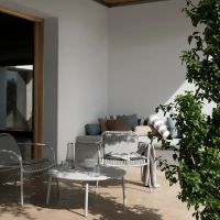 Vorschau: blomus STAY Outdoor-Kissen 70x30cm, grau/weiß gestreift