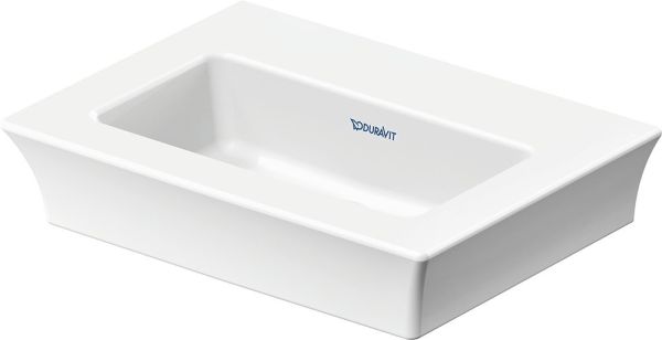 Duravit White Tulip Handwaschbecken rechteckig 45x33cm, ohne Hahnloch, ohne Überlauf, WonderGliss, weiß 07374500701