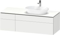 Vorschau: Duravit L-Cube Waschtischunterschrank wandhängend 142x55cm mit 4 Schubladen für Aufsatzbecken rechts weiß matt