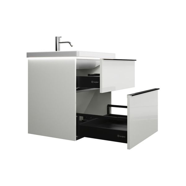 Burgbad Eqio Keramik-Waschtisch 63cm mit Unterschrank & LED-Beleuchtung