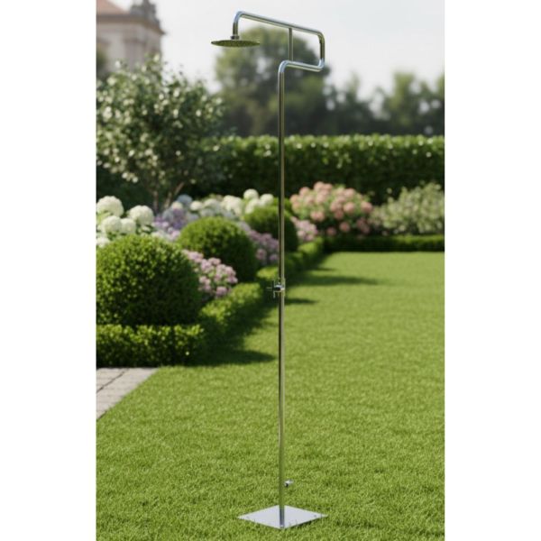 Ideal Trombone Modell 70 Kaltwasser-Gartendusche, freistehend, edelstahl poliert