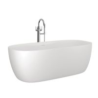 Kludi Resa S freistehende Badewanne 170x80cm, soft-edge, weiß matt 53BF0153