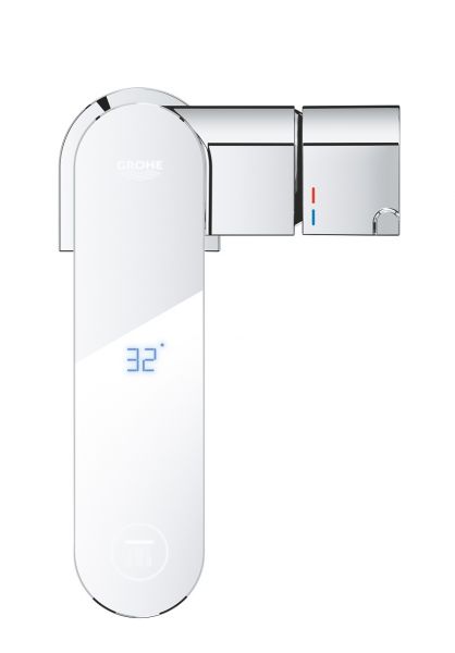 Grohe Plus Einhand-Waschtischbatterie mit digitalem Display, M-Size, chrom