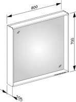 Vorschau: Keuco Plan Lichtspiegel DALI-steuerbar, silber-gebeizt-eloxiert, 80x70cm