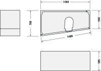 Vorschau: Duravit No.1 Badewannenträger trapezförmig 147x77x57cm für Badewanne 700504, weiß