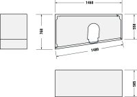 Vorschau: Duravit No.1 Badewannenträger trapezförmig 147x77x57cm für Badewanne 700504, weiß