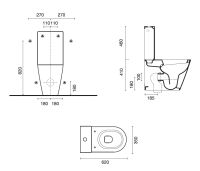 Vorschau: Catalano New Zero Stand-WC Kombi 62x35cm, Tiefspüler, inkl. Spülkasten, weiß CATAglaze+ MPZNSET