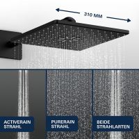 Vorschau: Grohe Precision SmartControl Duschsystem, eckig, mit Thermostat, schwarz matt
