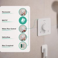 Vorschau: hansgrohe Ecostat Comfort Q Thermostat 2 Funktionen mit Sicherungskombination, weiß matt
