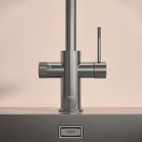 Vorschau: Grohe Blue 2.0 5-in-1-Armatur, C-Auslauf, ausziehbar, hard graphite gebürstet
