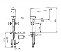 Vorschau: Hansa Hansafit Hybrid Spültisch-Elektronik-Einlochbatterie, Infrarot, chrom