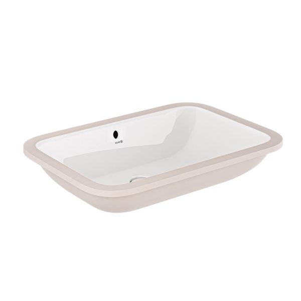 Kludi RESA Unterbau-Waschtisch 55x36cm rechteckig mit Überlauf, weiß 59W0643 