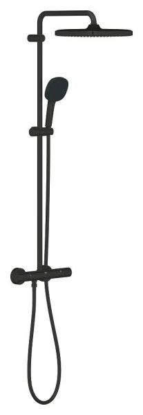 Grohe Tempesta System 250 Cube Duschsystem mit Thermostat, wassersparend, matt black 266892431 