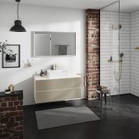 Vorschau: Hansgrohe Xevolos E Waschtischunterschrank 118x55cm für Aufsatzwaschtisch mit Konsole, 2 Schubkästen