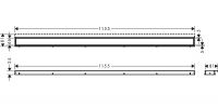 Vorschau: Hansgrohe RainDrain Match Fertigset Duschrinne 120cm, höhenverstellbarer Rahmen, weiß