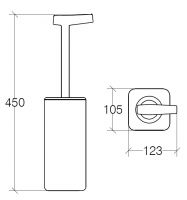 Vorschau: lineabeta BASTON WC-Bürstengarnitur, bodenstehend, rot/weiß