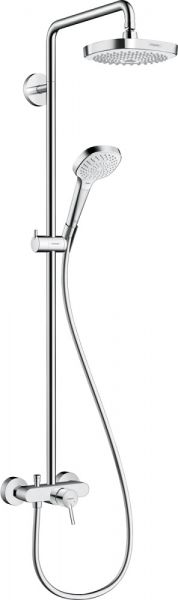 Hansgrohe Croma Select E 180 2jet Showerpipe mit Einhebelmischer, weiß/chrom