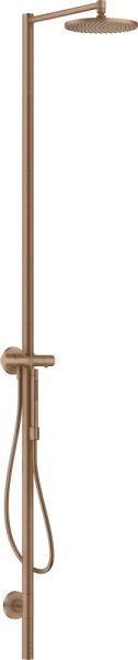 Axor Starck Duschsäule mit Thermostat und Kopfbrause 240 1jet, brushed red gold 12672310