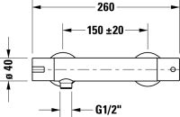 Vorschau: Duravit B.2/D-Neo Duscharmatur/Brausethermostat Aufputz, chrom