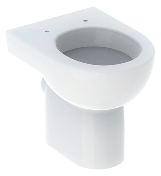 Geberit Renova Stand-WC Flachspüler, teilgeschlossene Form, weiß