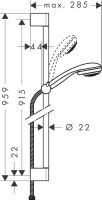 Vorschau: Hansgrohe Crometta 85 Vario Brauseset mit Brausestange 0,90m, chrom