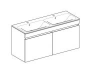 Vorschau: Geberit Renova Plan Set Möbelwaschtisch mit 2 Schubladen, mit Waschtischunterschrank, 130cm
