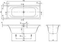 Vorschau: Villeroy&Boch Avento Duo Rechteck-Badewanne 170x70cm