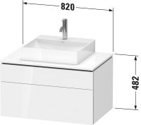 Vorschau: Duravit DuraSquare L-Cube Set Aufsatzwaschtisch mit Unterschrank 82cm