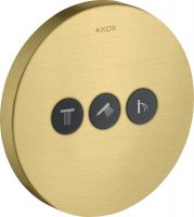 Vorschau: Axor ShowerSelect Ventil Round Unterputz, für 3 Verbraucher, rund brushed brass 36727950