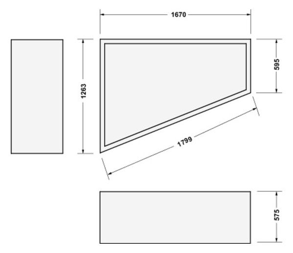 Duravit Paiova Badewannenträger trapezförmig für 700214, weiß