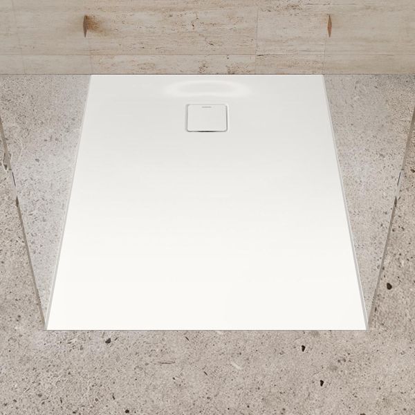 Kaldewei Aluvia bodenebene Rechteck-Duschwanne mit Invisible Grip aus SolidLite 